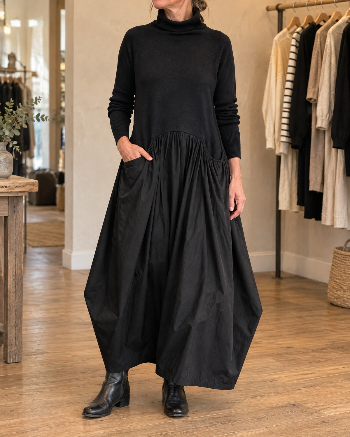 Odette | Turtleneck Maxi Dress