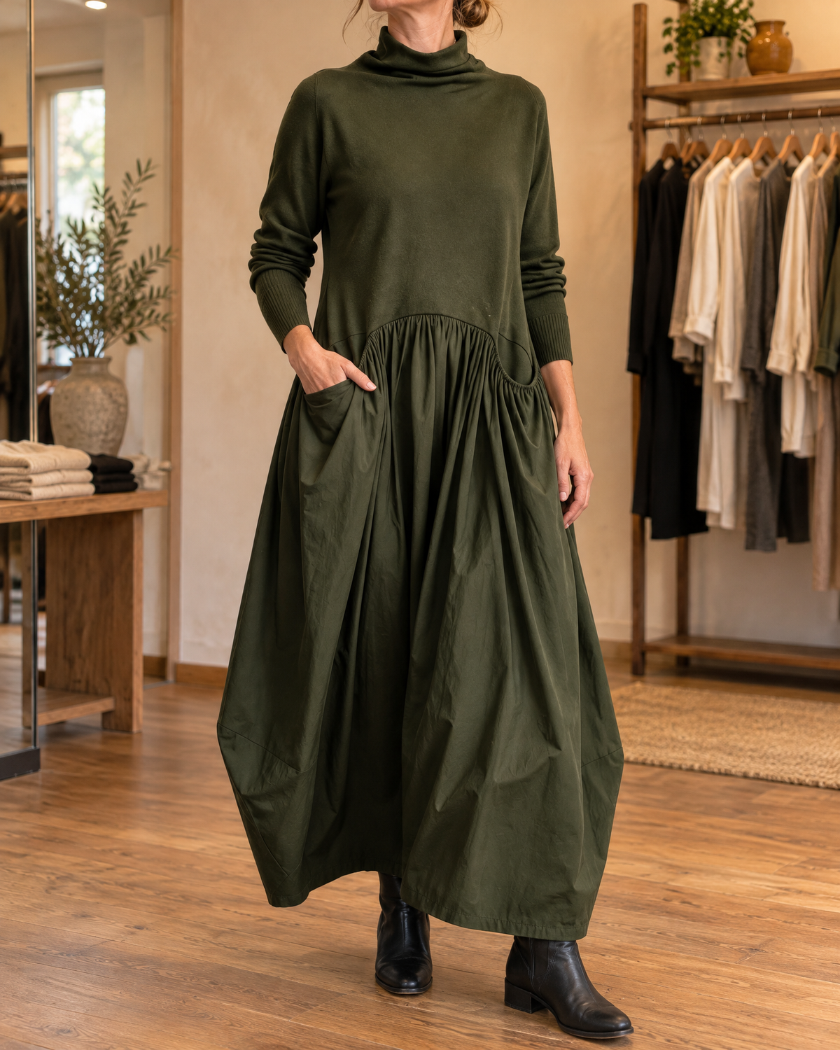 Odette | Turtleneck Maxi Dress