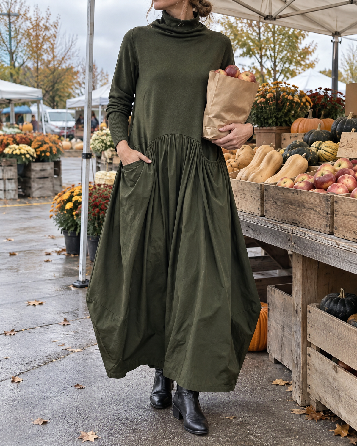 Odette | Turtleneck Maxi Dress