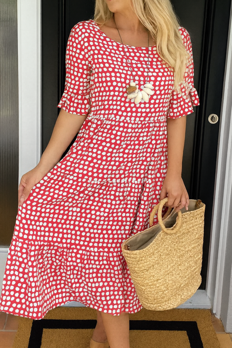 Diane | Short Sleeve Midi Dress