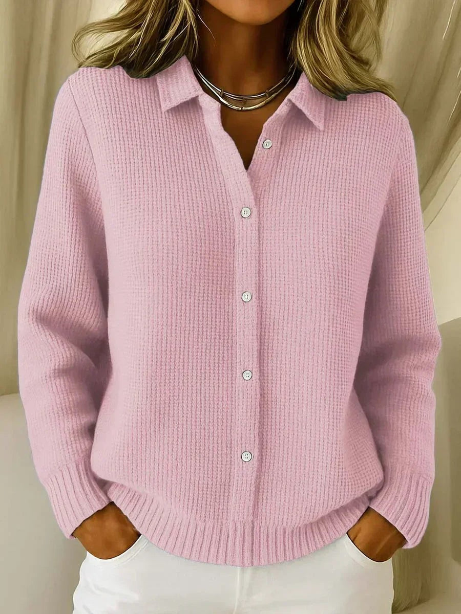 Florella | Textured Knit Button-Up Cardigan