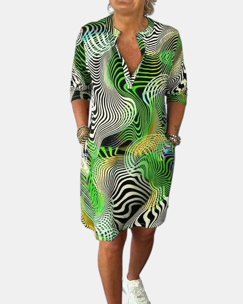 Jessica™ | Colorful V-neck Dress