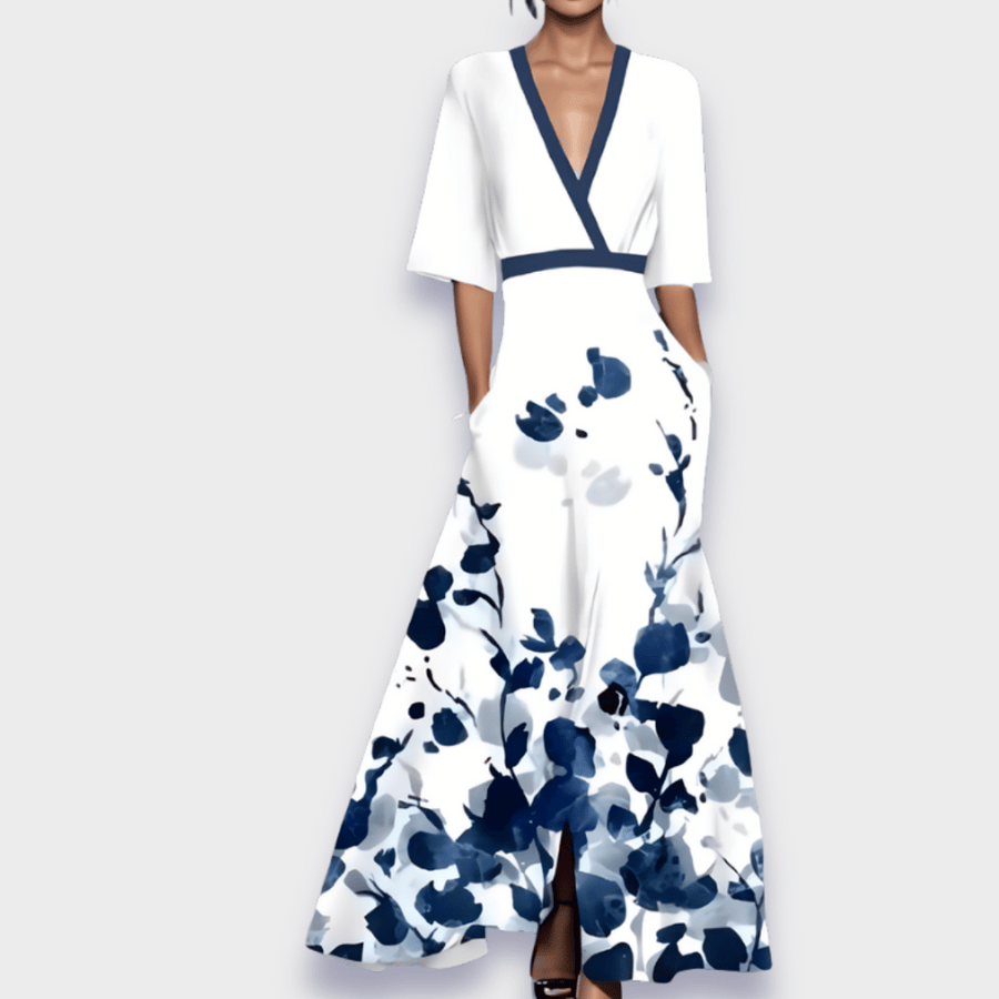 Eliana | Elegant Floral A-Line Dress