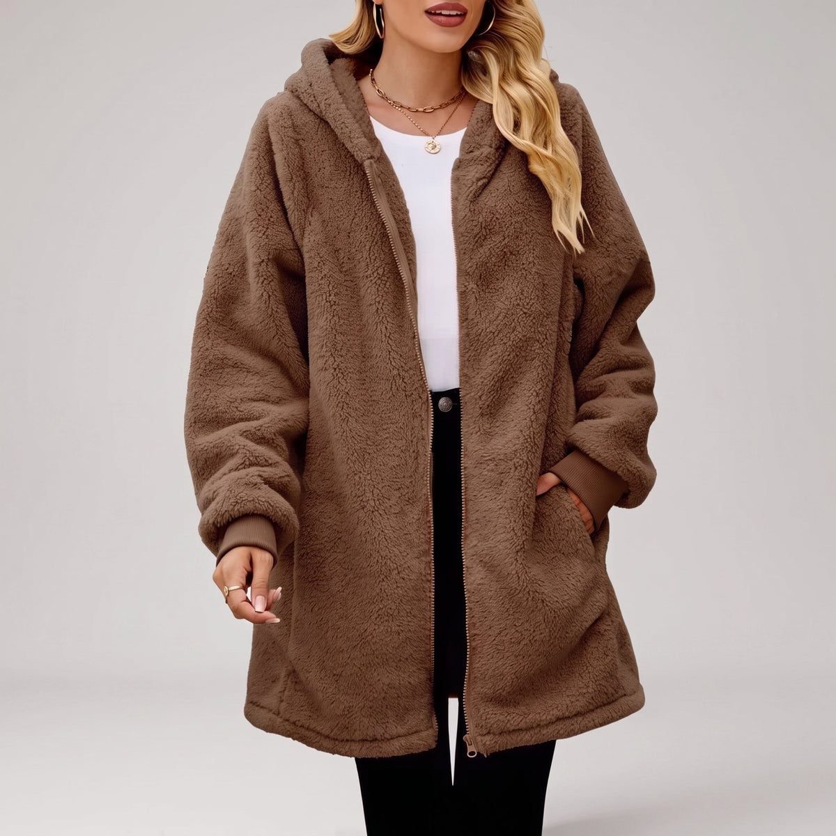 Fiorella | Hooded Fleece Zip Jacket