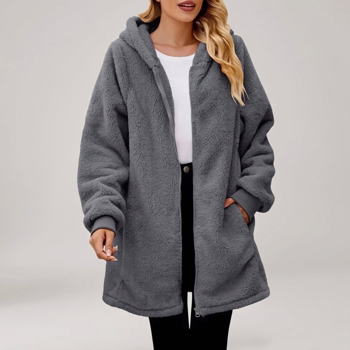 Fiorella | Hooded Fleece Zip Jacket