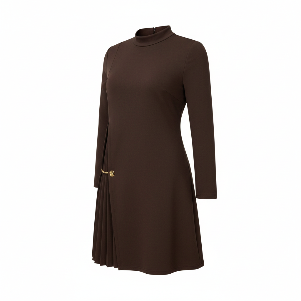 Sophie | Long Sleeve Pleated Dress
