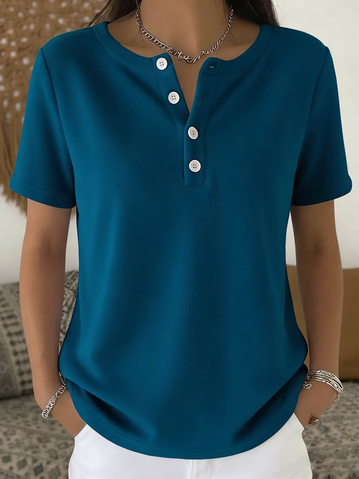Cozy Half Sleeve Cotton Casual T-shirt