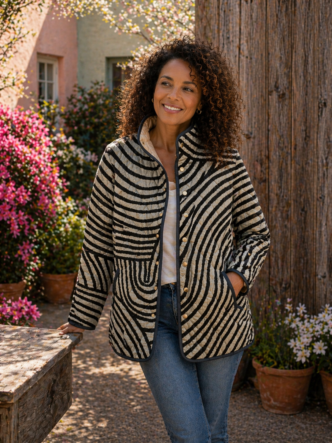 Inaya | Circle Design Quilted Jacket