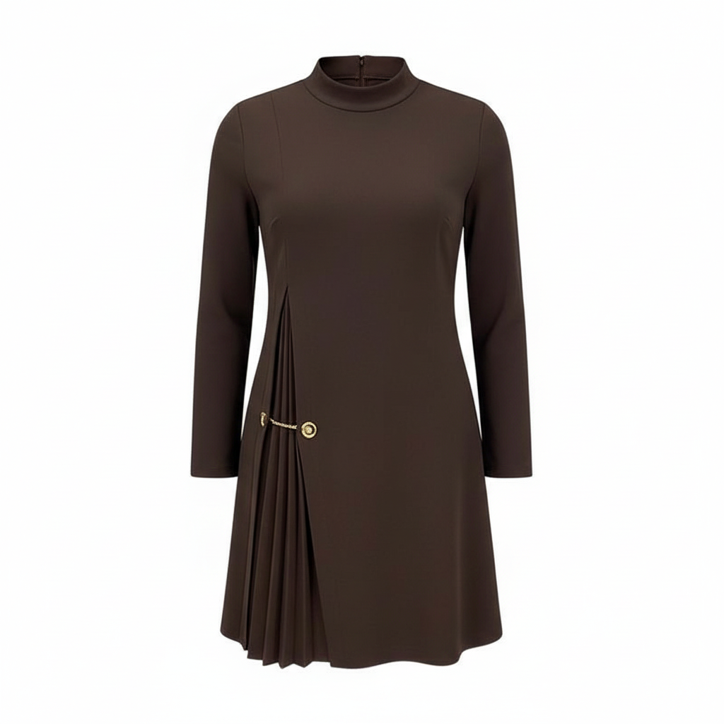 Sophie | Long Sleeve Pleated Dress
