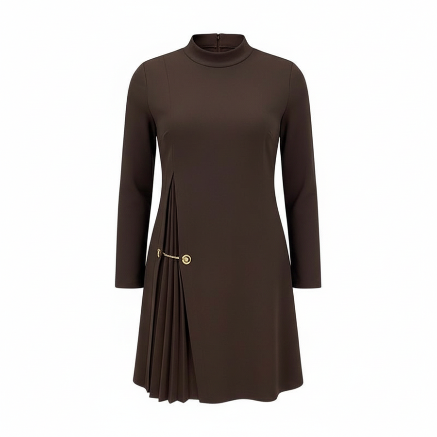 Sophie | Long Sleeve Pleated Dress