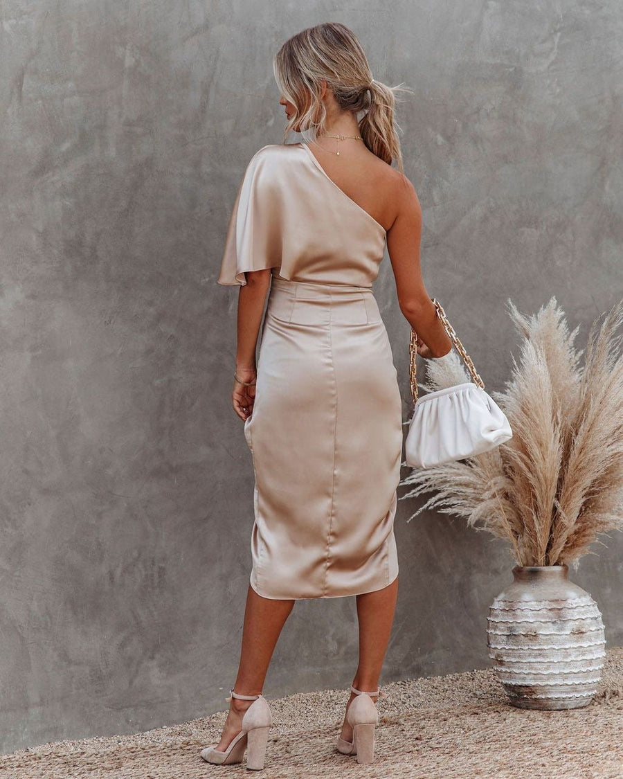 Tamari | Elegant Satin Midi Dress