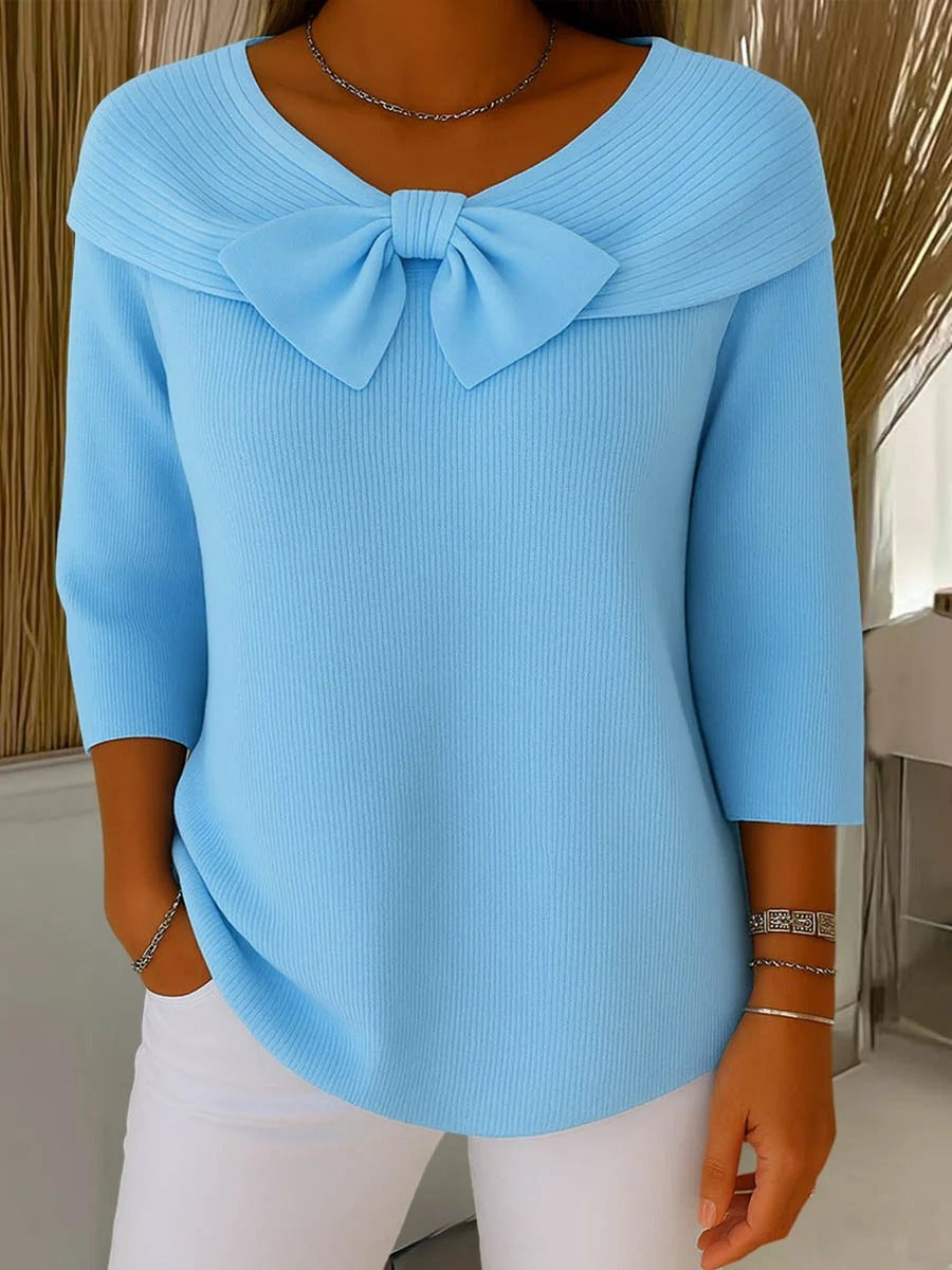 Odalys | Sweater With Bow And Round Neckline