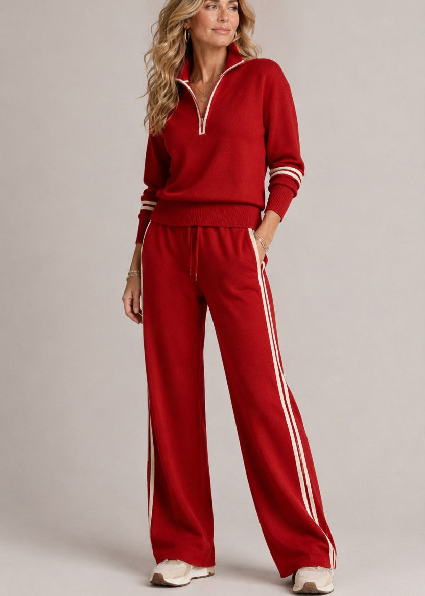 Ensemble Kate | Pull Demi-Zip & Pantalon Large