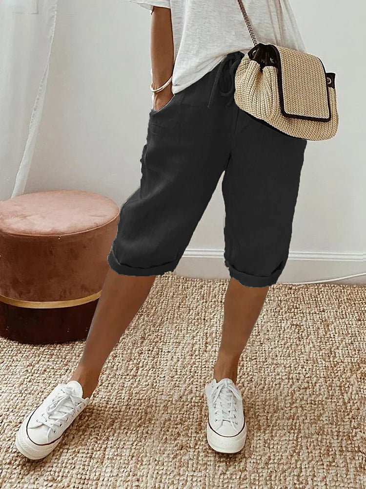 LUI™ | LIGHT COTTON-LINEN SHORTS