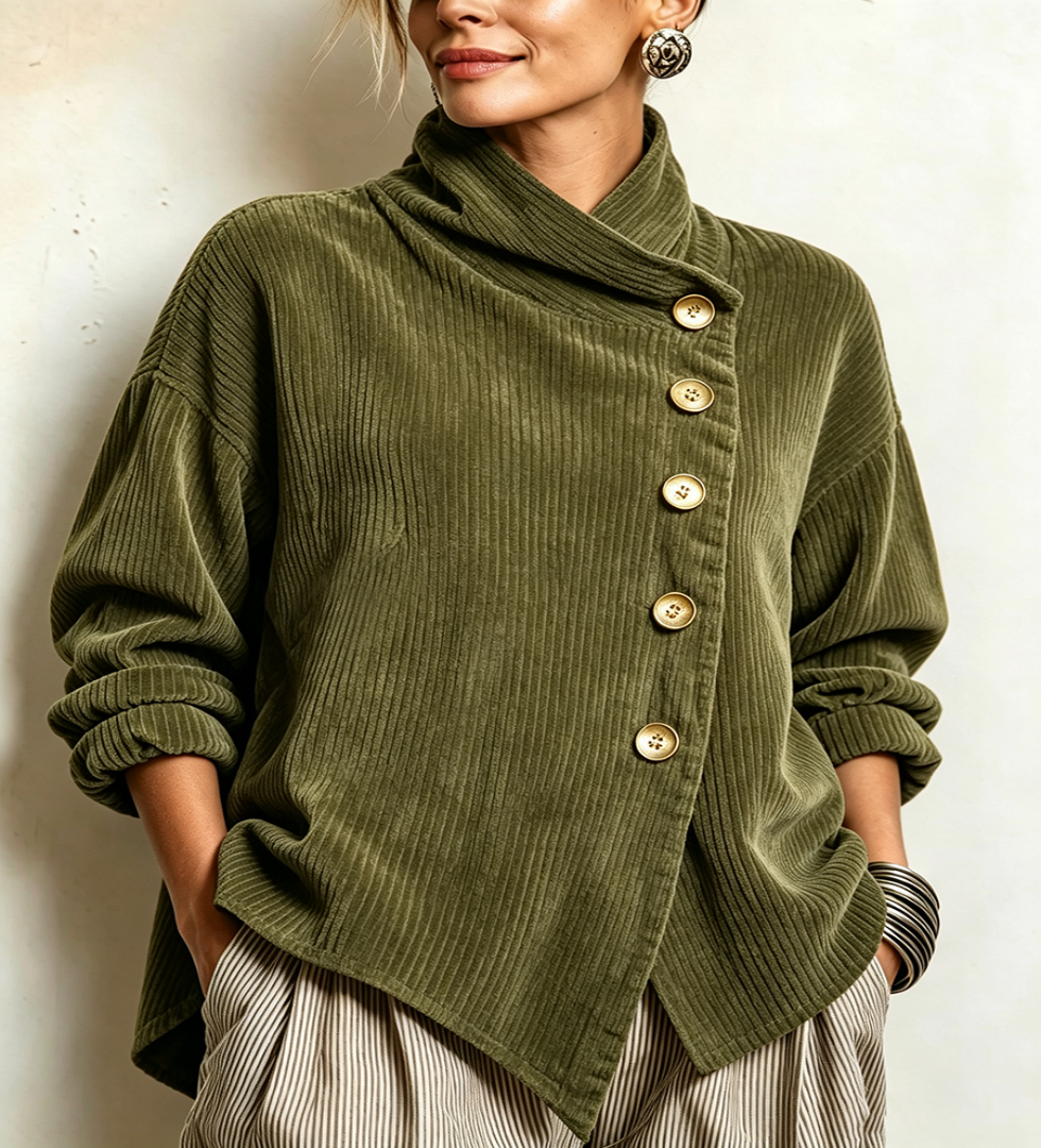 Olivia | Corduroy Button-Up Top